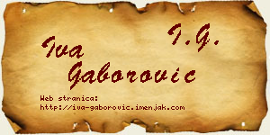 Iva Gaborović vizit kartica